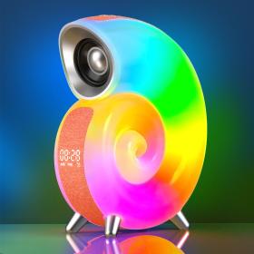 Lampe de Table avec Haut-parleur Bluetooth RGB – مكبر صوت ومنبه على شكل محارة
