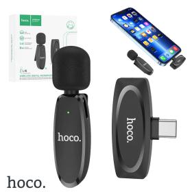 Hoco L15 Microphone Cravate Sans fil Type-C – ميكروفون لاسلكي أصلي