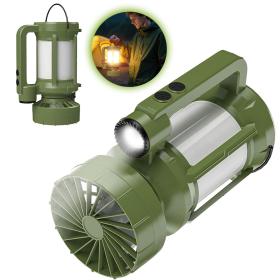 Lanterne de camping LED Rechargeable avec Ventilateur et 4 modes d’éclairage – مصباح ومروحة محمولة