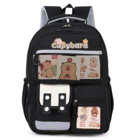 Sac à Dos Enfant Kawaii Capybara Noir – حقيبة ظهر للأطفال سوداء