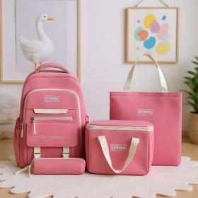 Ensemble de sac à dos kawaii 4Pcs avec porte manger isotherme rose – طقم محفظة مع حقيبة حفظ الطعام