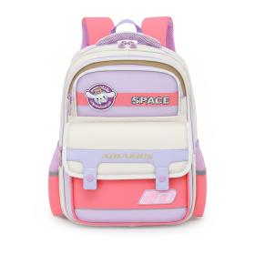 Sac à Dos Enfant Space Design Ludique Multi-Poches Rose – حقيبة مدرسية للأطفال لون وردي