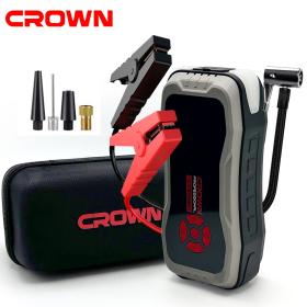 Compresseur De Voiture Avec Booster Batterie 25800mAh CROWN CT37042TB