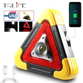 Triangle D'alerte Torche LED 10W Multifonctionnelle Chargé Avec L'énergie Solaire HB-6609